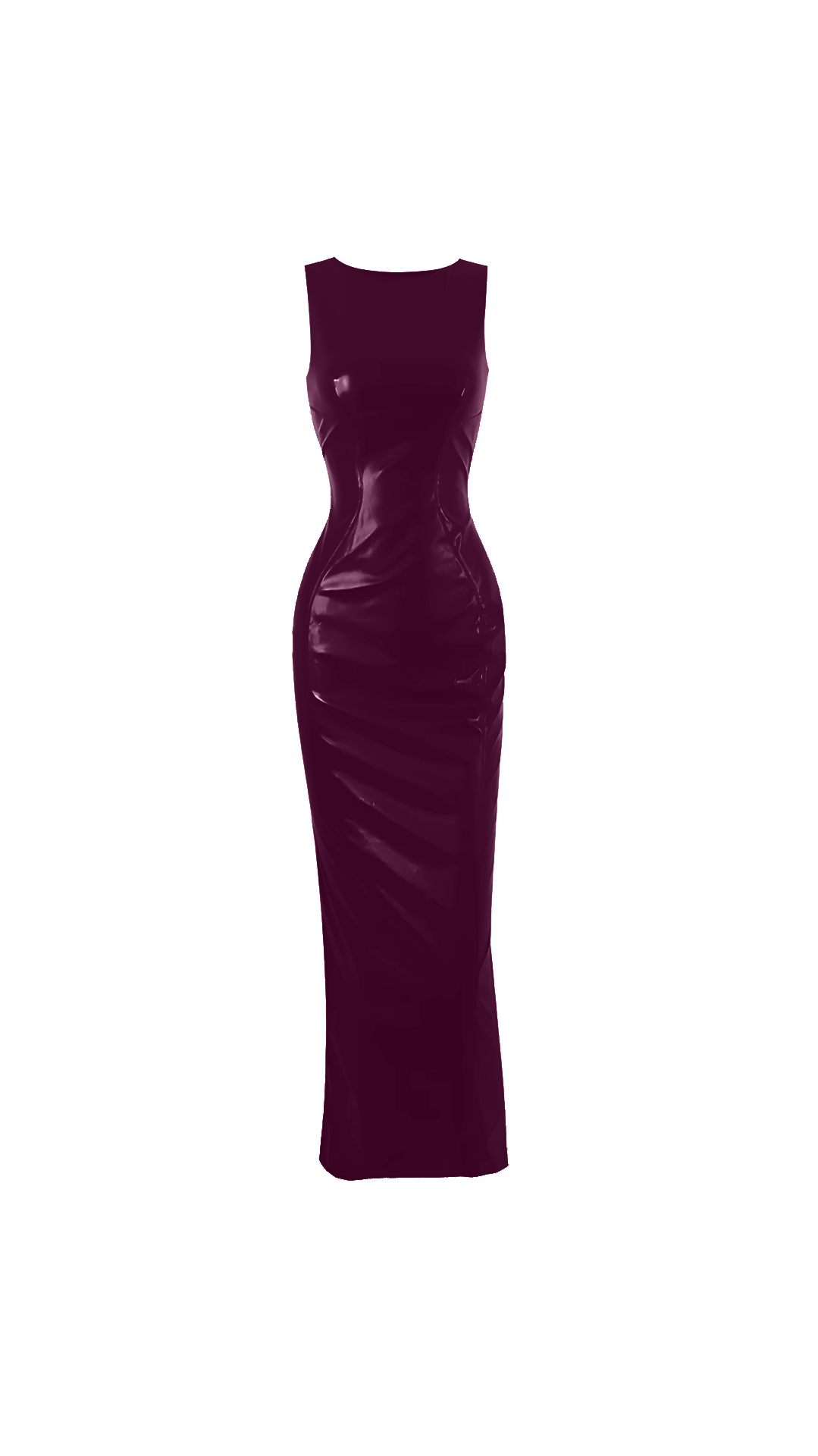 Karina Black Glossy Maxi Dress