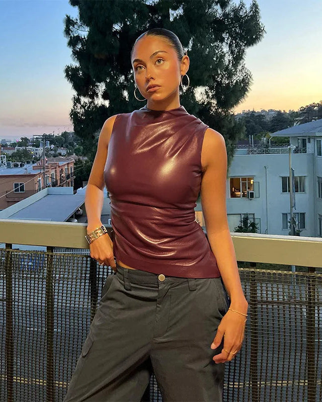 Luxe Leather Top