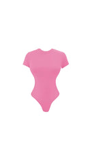 Chloe Pink Brown Short Sleeve Bodysuit