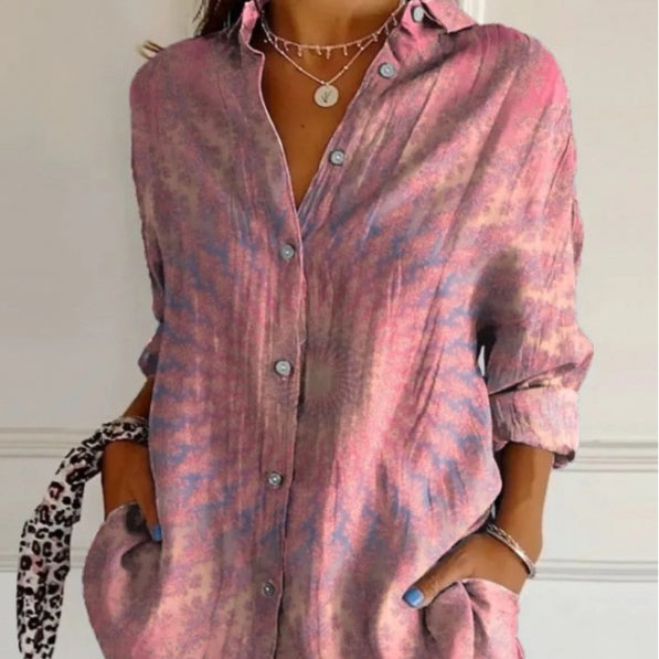 Pleated Elegant Midi Casual Shirt Dress