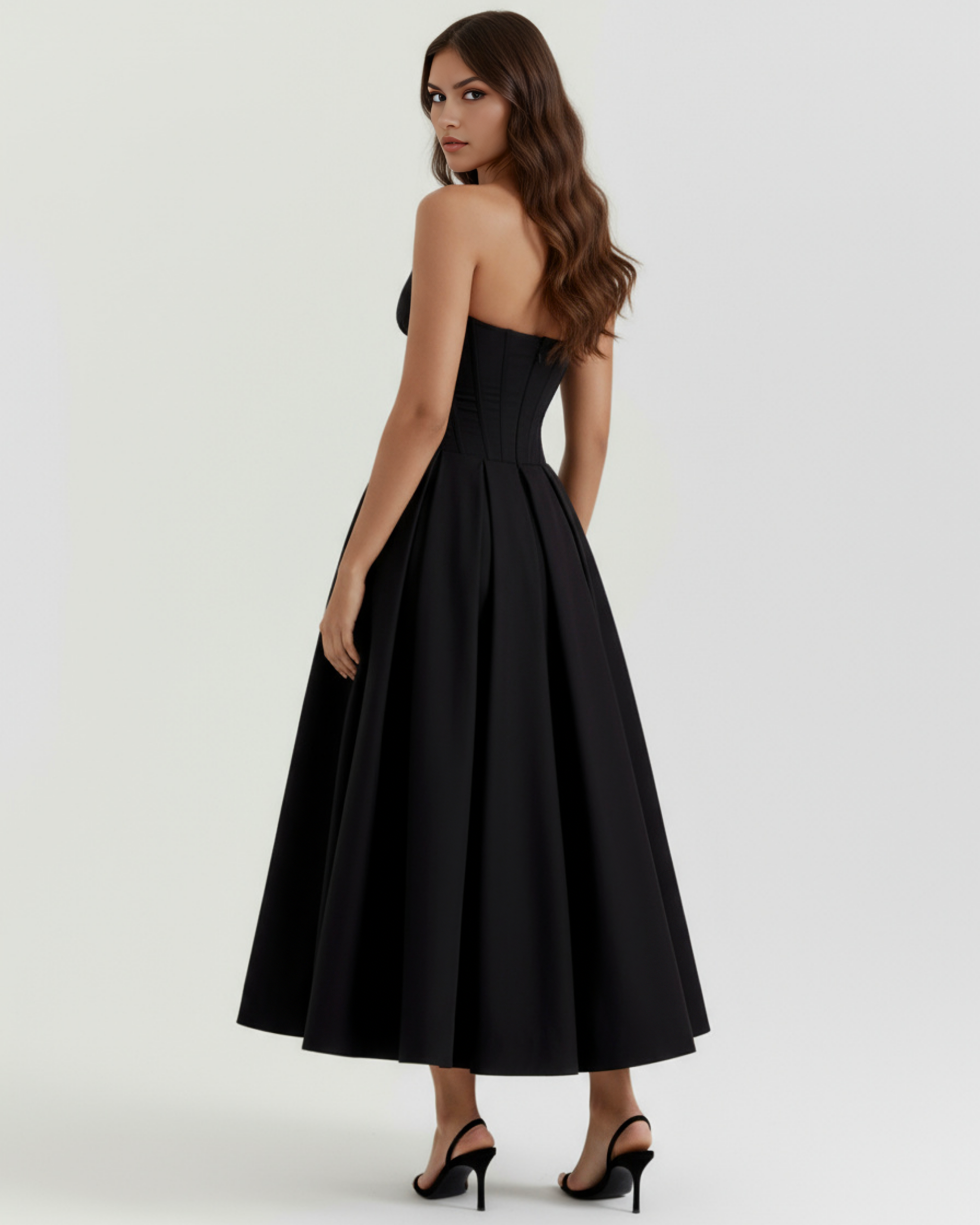 Feminine Sculpted Bodice, Voluminous Skirt, Special Occasions