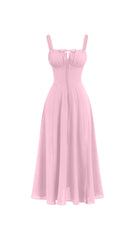 Miyla Lace-Up Back Midi Dress