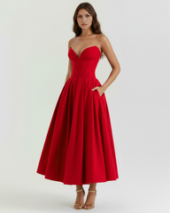 Feminine Sculpted Bodice, Voluminous Skirt, Special Occasions