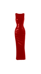 Karina Black Glossy Maxi Dress