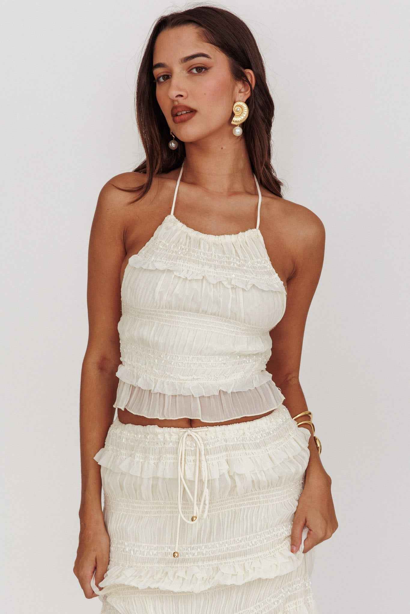SEQUIN SHIRRED MINI PARTY EVENING DRESS