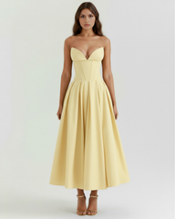Feminine Sculpted Bodice, Voluminous Skirt, Special Occasions