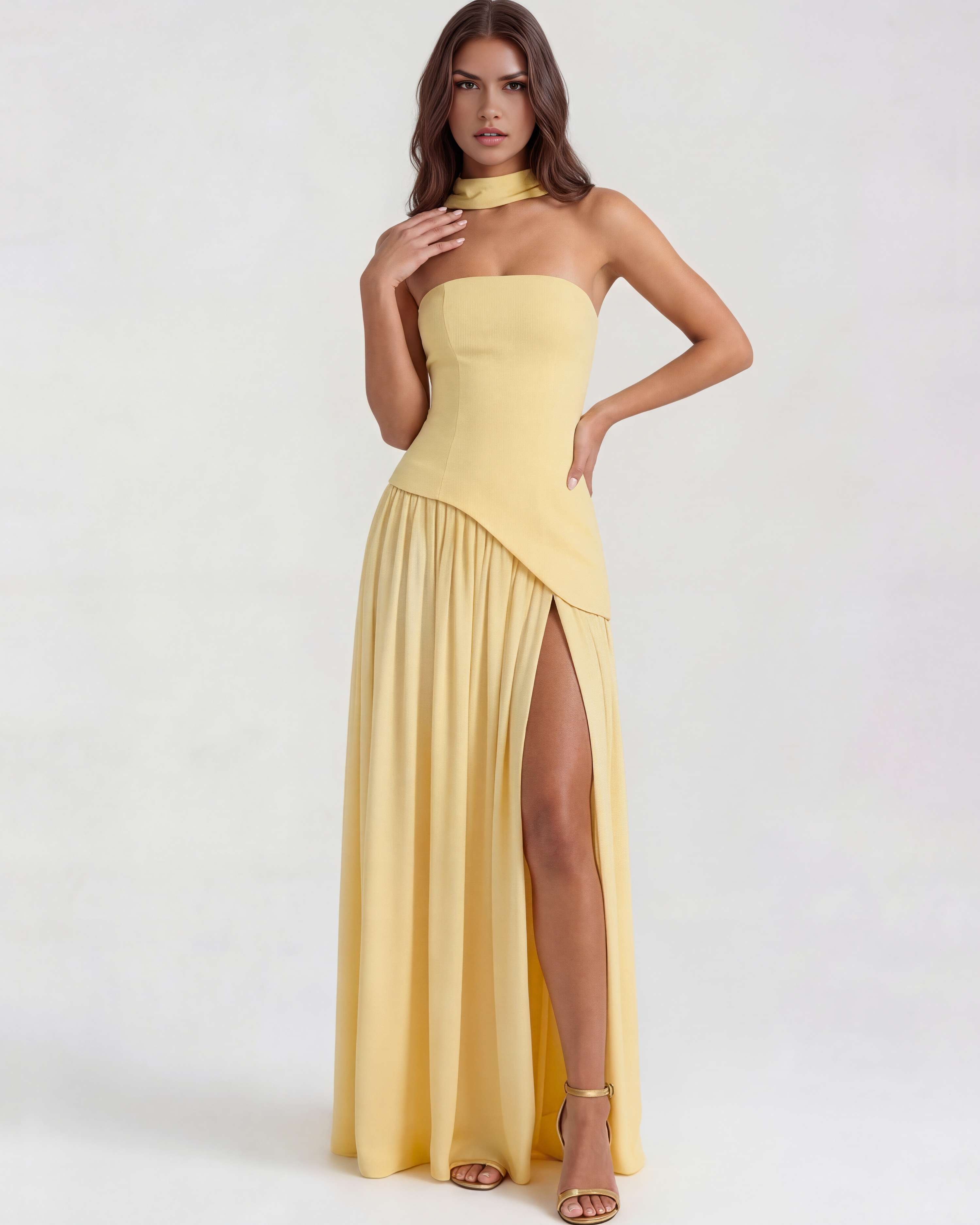 Serena Butter Yellow Maxi Dress