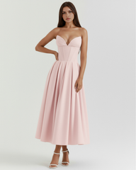 Feminine Chic Sculpted Bodice, Voluminous Skirt, Special Occasions