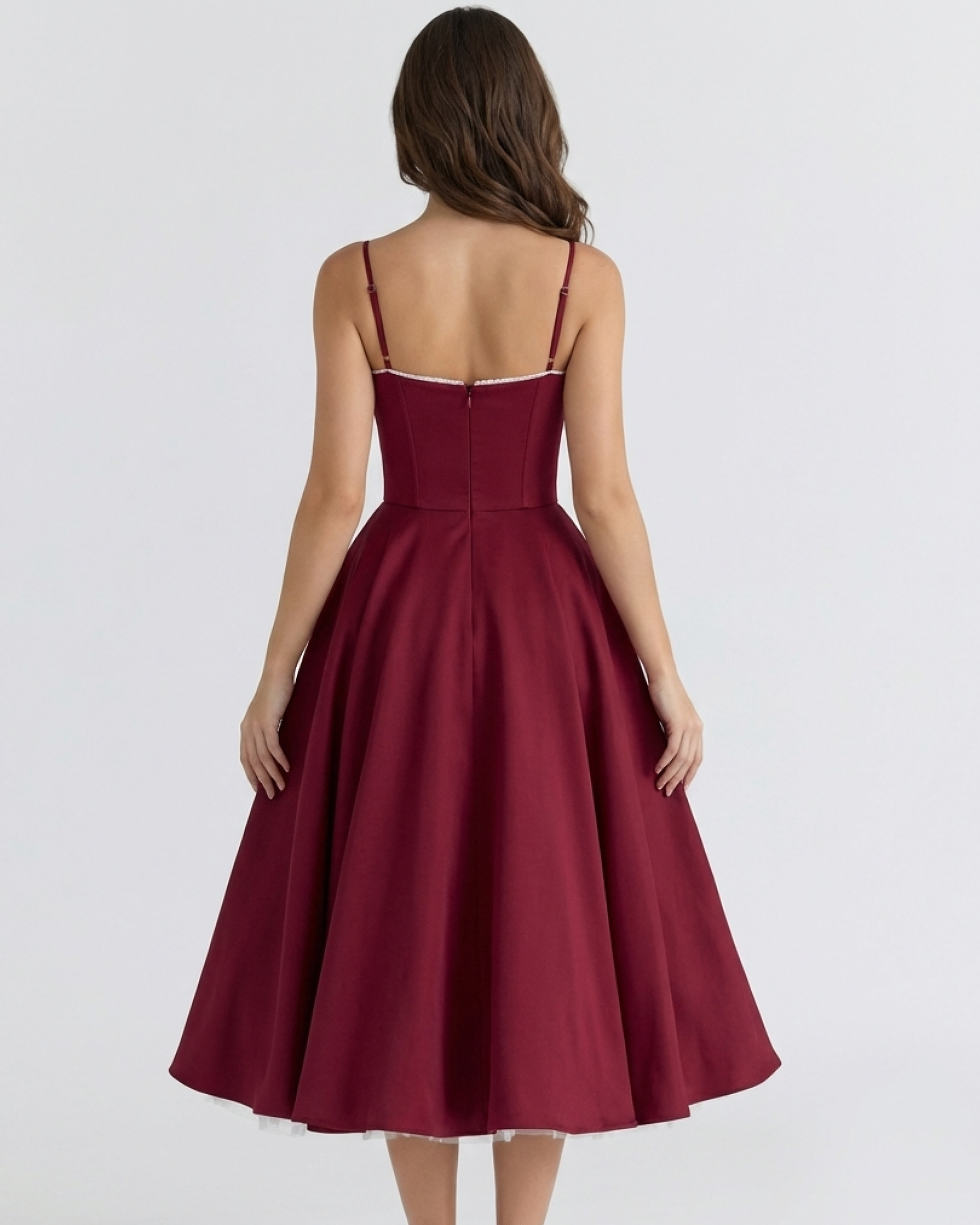 Satin Feel, Boned Bodice, Perfect for Weddings and Parties