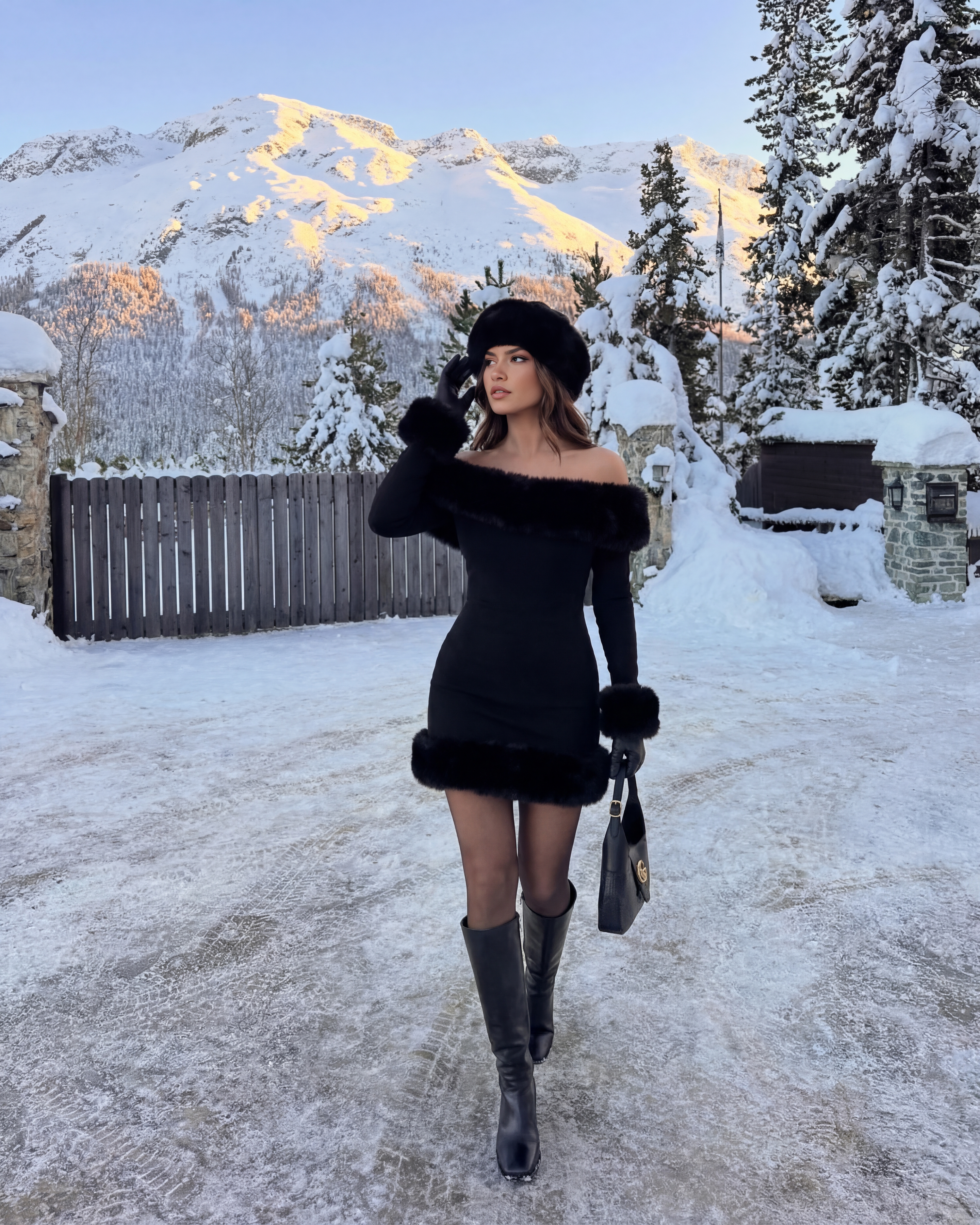 Off-the-Shoulder Faux Fur, Winter Parties & Date Nights