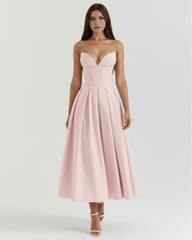 Feminine Chic Sculpted Bodice, Voluminous Skirt, Special Occasions