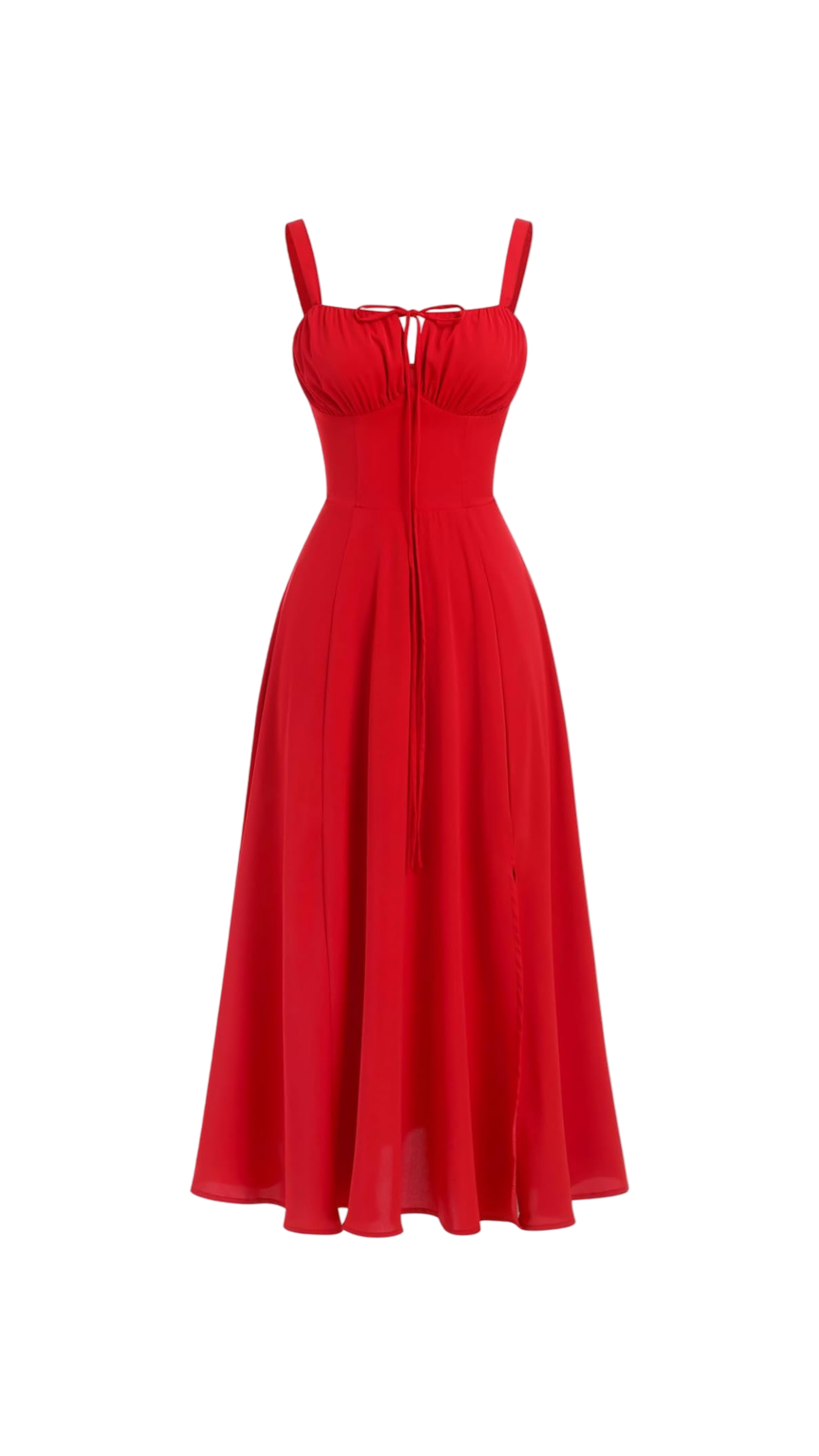 Miyla Lace-Up Back Midi Dress