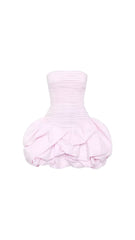 Isabelle Pastel Pink and White Mini Dress