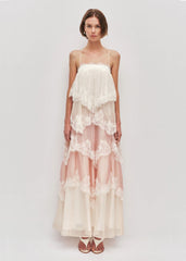 Ophelia Multi Pink Lace Gown