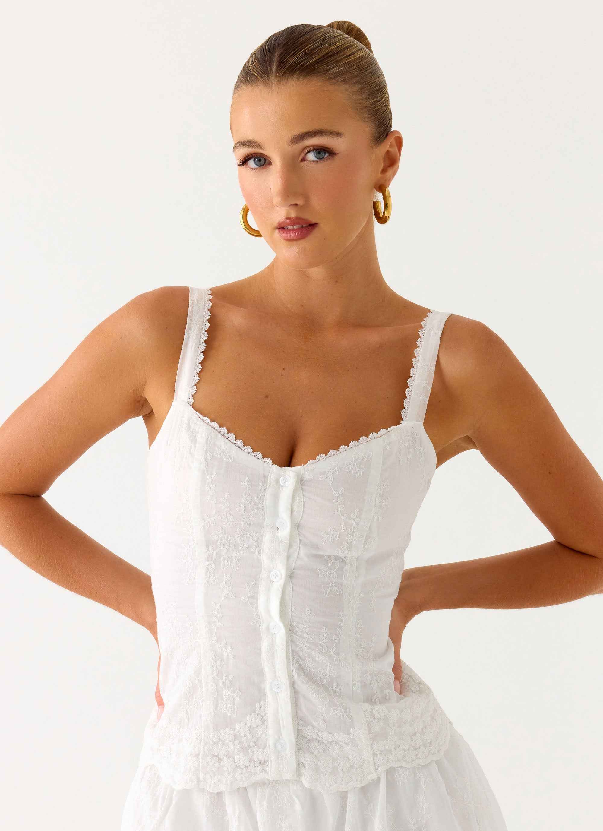 Addictive Mini Dress - White Lace Corset