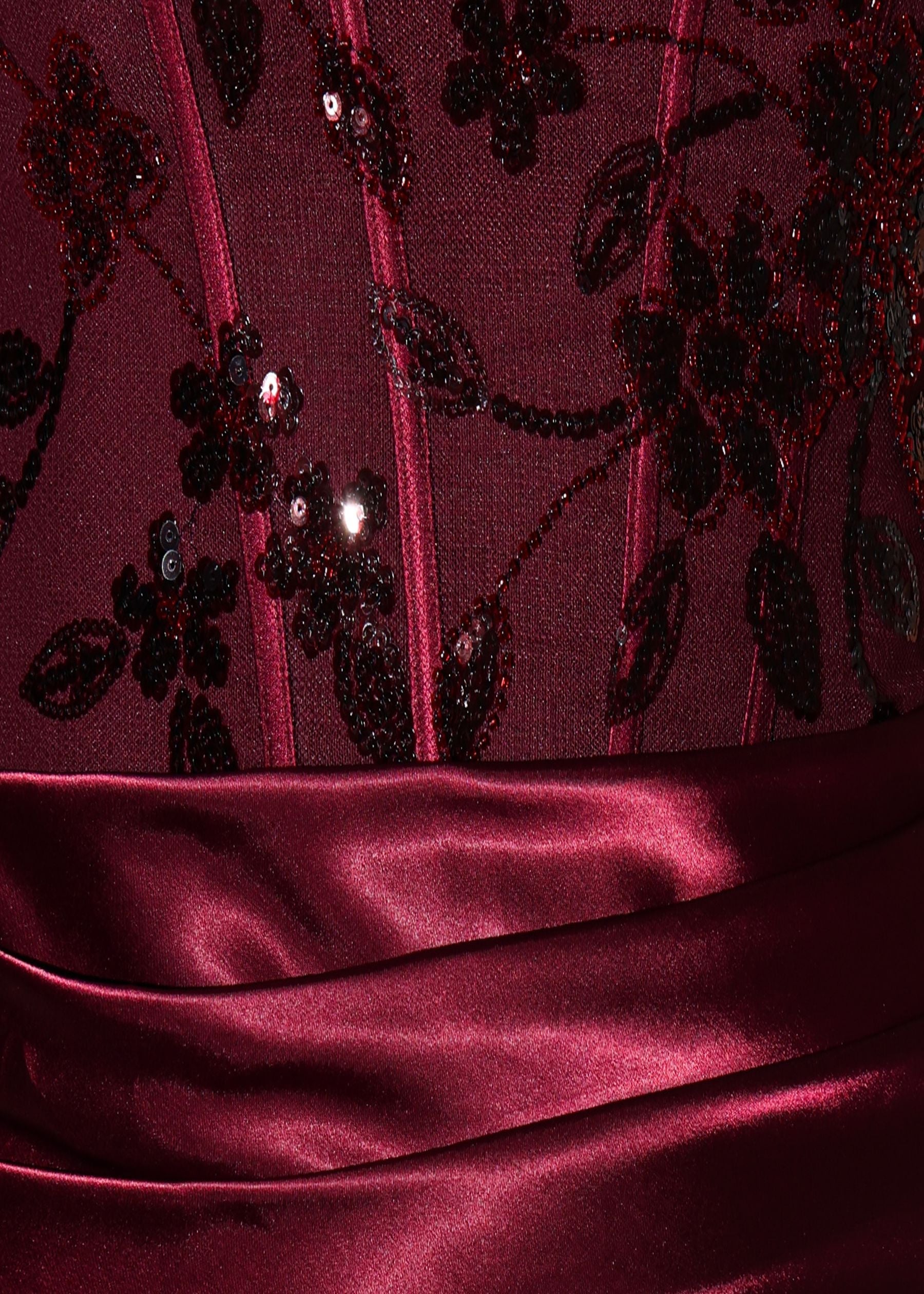 Admired By All Floral Corset Mini Dress - Plum