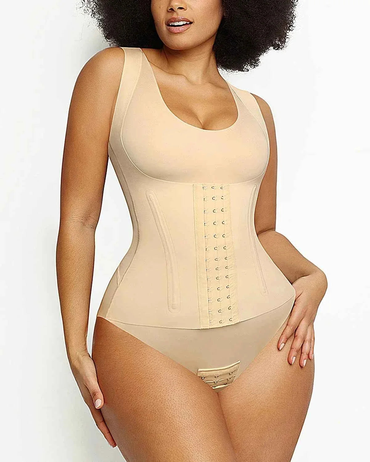 Bare Essentials Shaping Bodysuit - Cream 3-in-1 Design