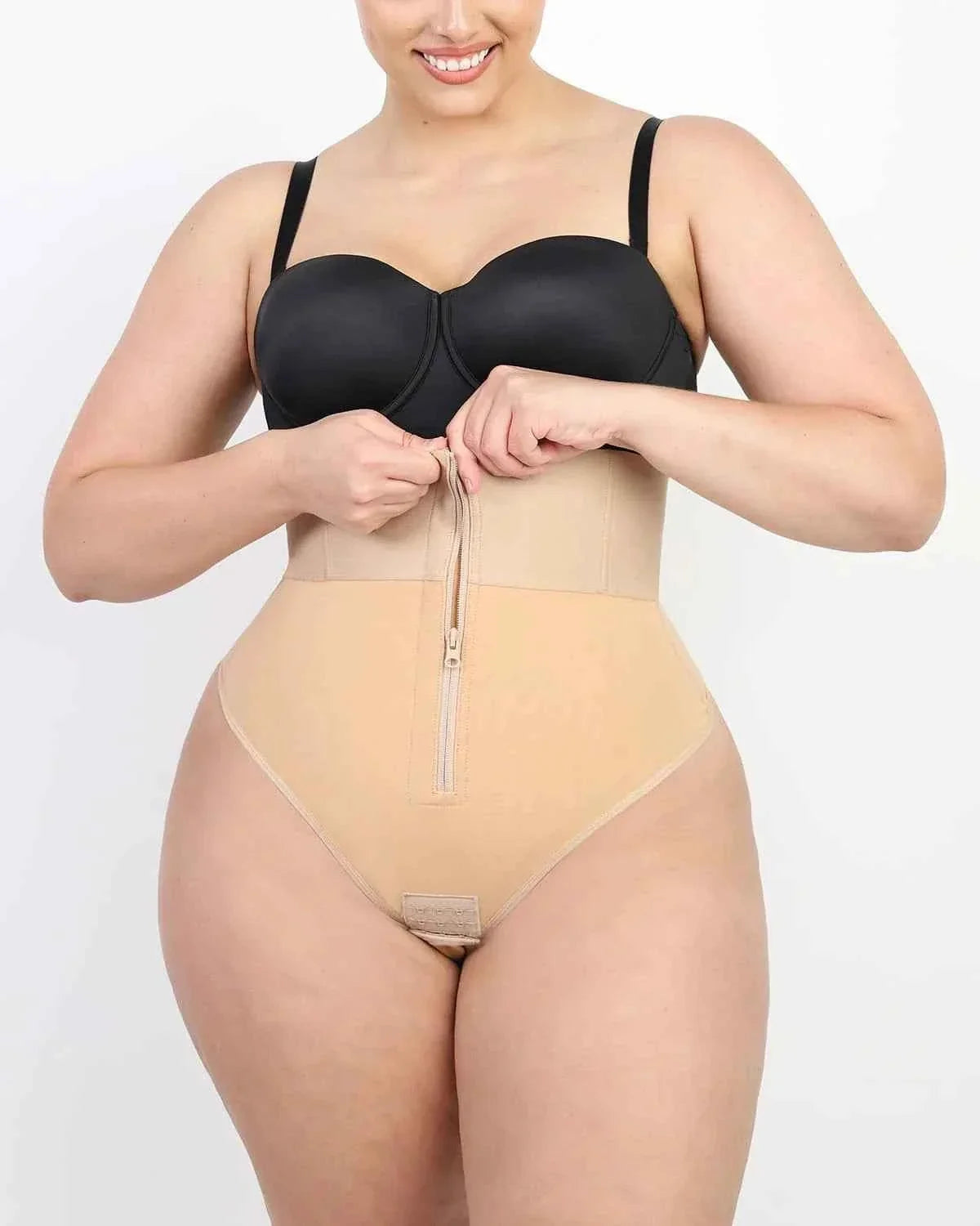 BOOT-YEAHâ„?Mini Shorts - Black Boned High-Waisted