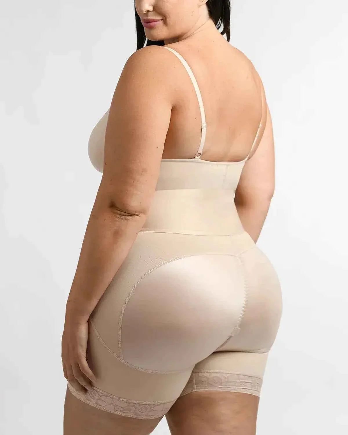 Bare Essentials Midi Bodysuit - Black Lace Shaping