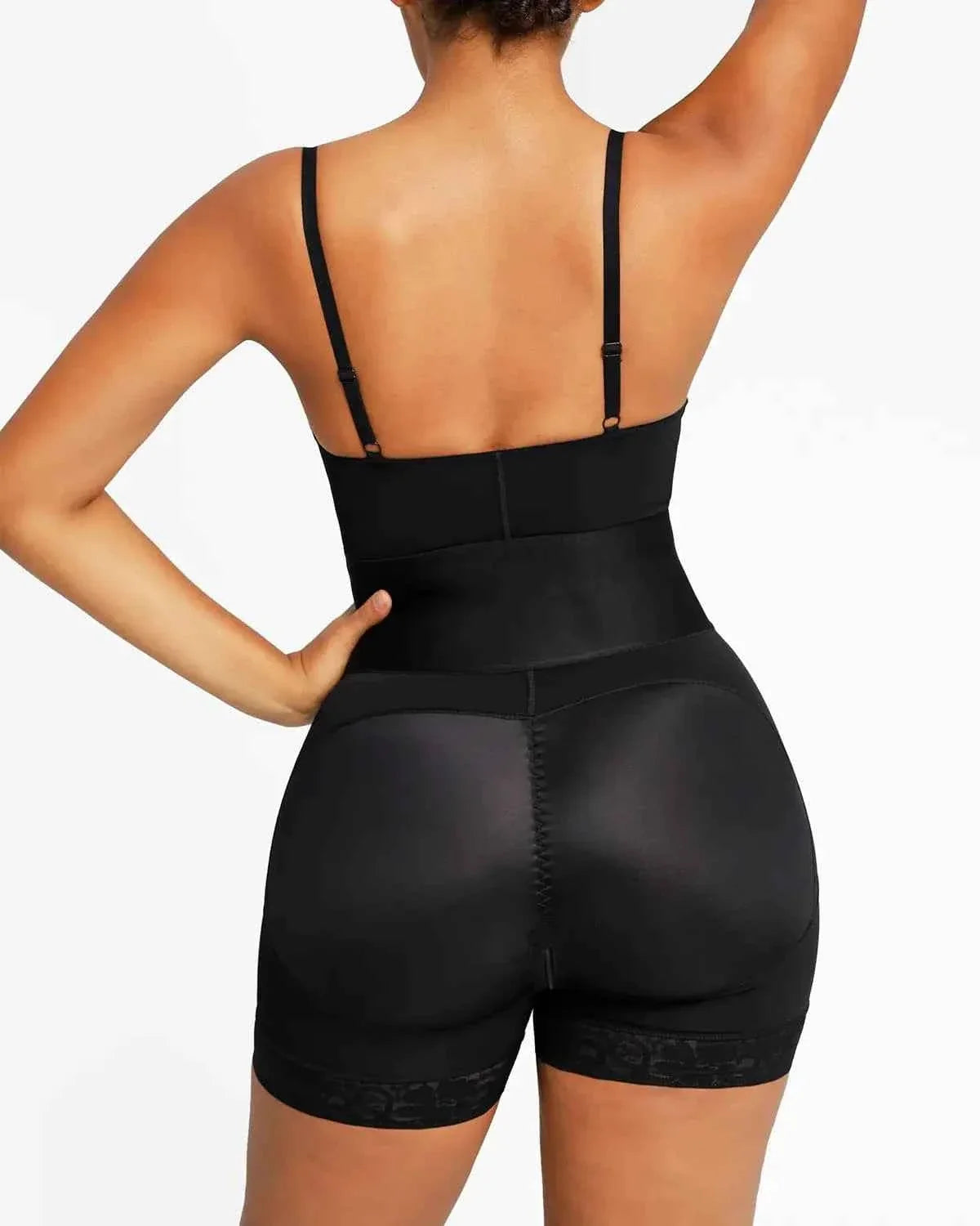 Bare Essentials Midi Bodysuit - Black Lace Shaping
