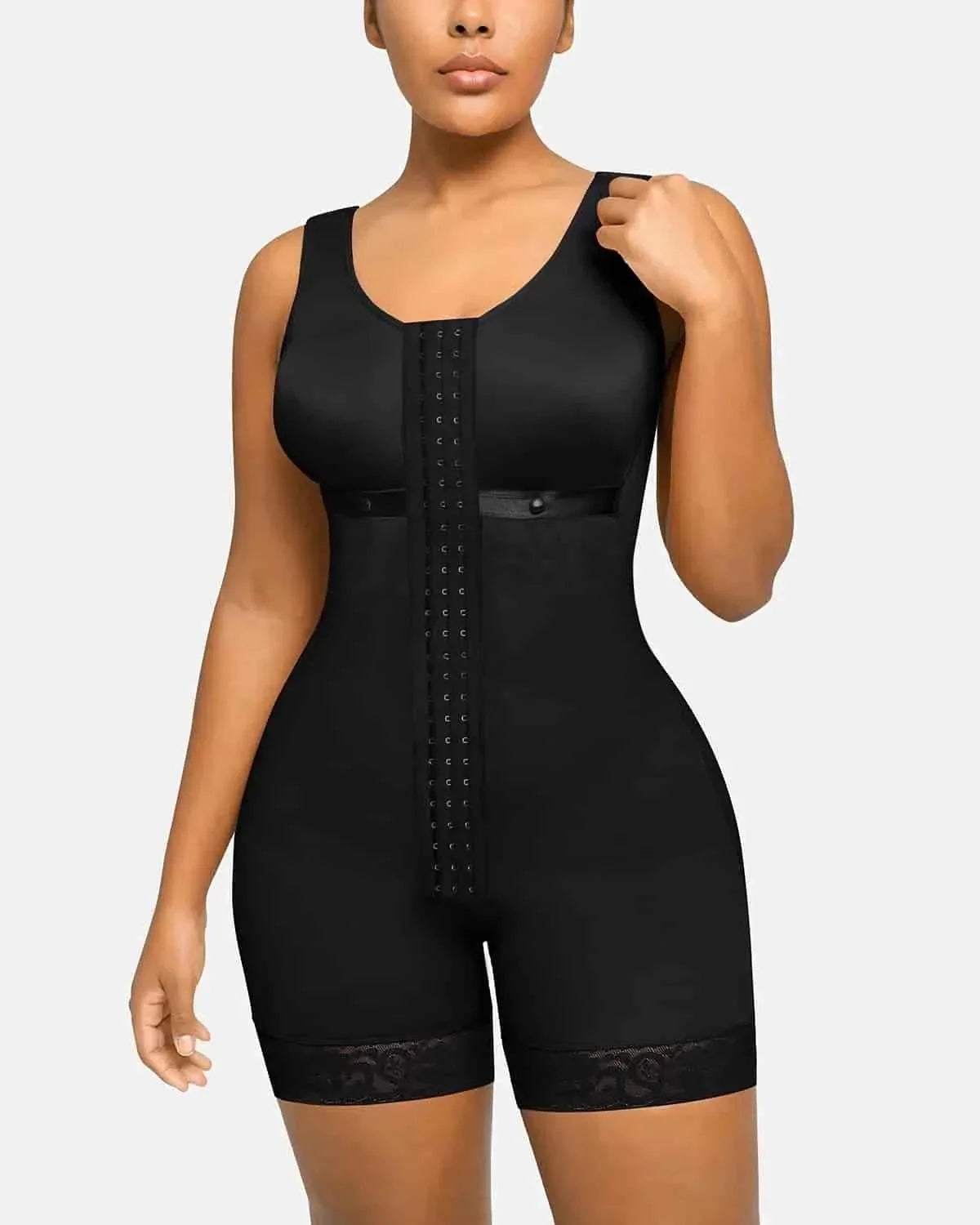Bare Essentials Maxi Shaper Bodysuit - Black Full-Body Coverage