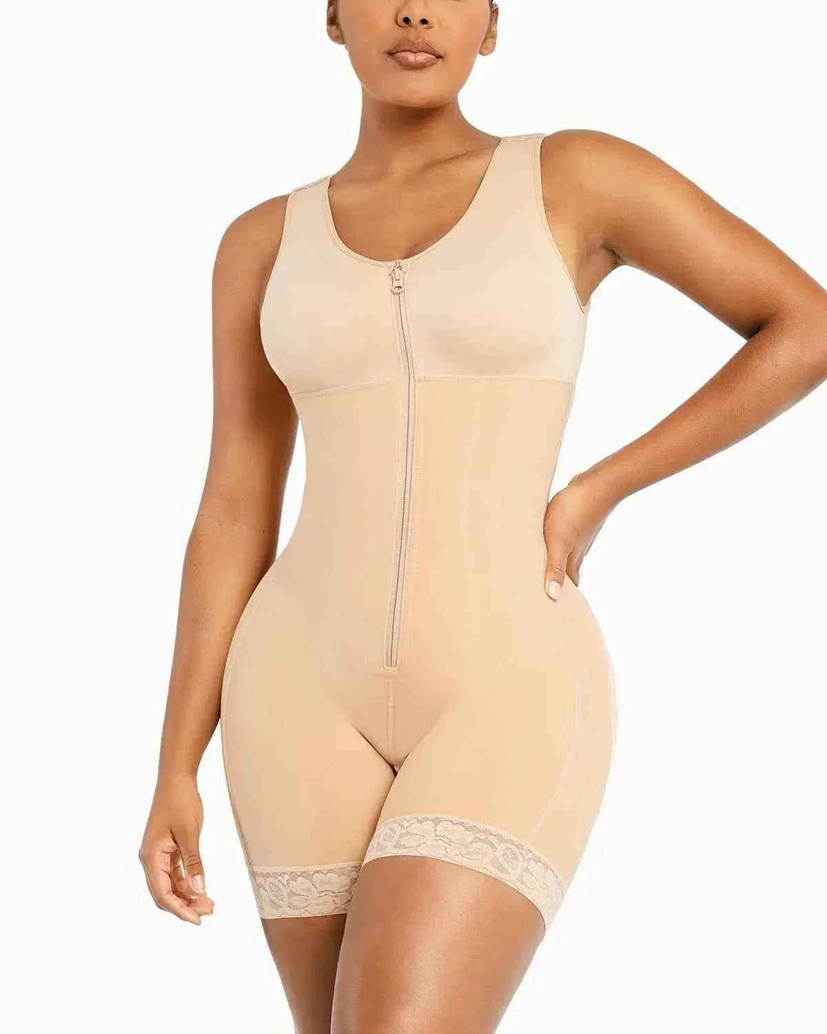 AirSlim Full Coverage Bodysuit - Black Tummy Control