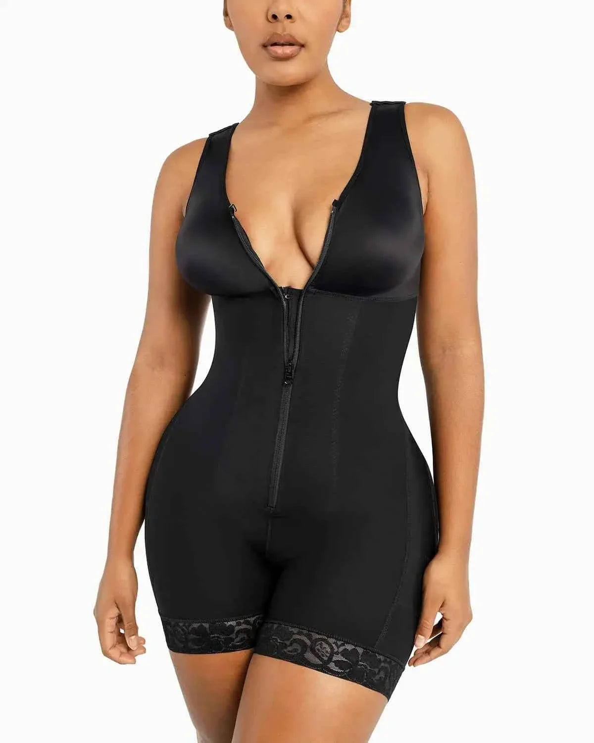 AirSlim Full Coverage Bodysuit - Black Tummy Control