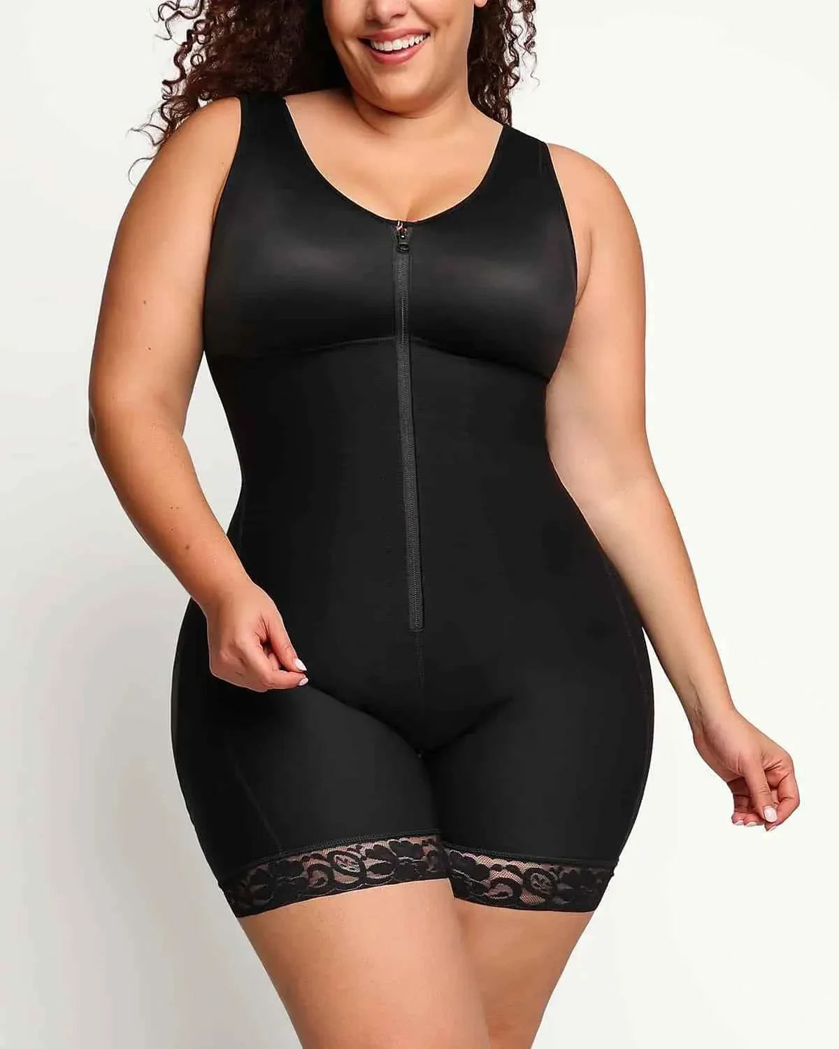 AirSlim Full Coverage Bodysuit - Black Tummy Control
