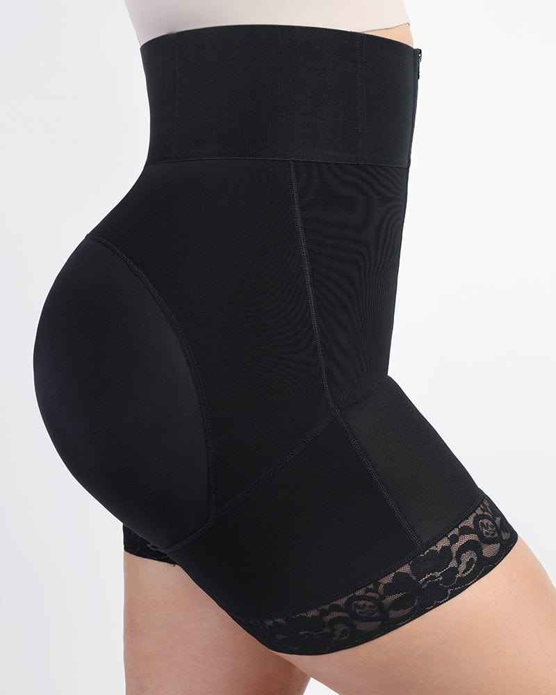 Bare Essentials High-Waist Shapewear Short - Black Lace