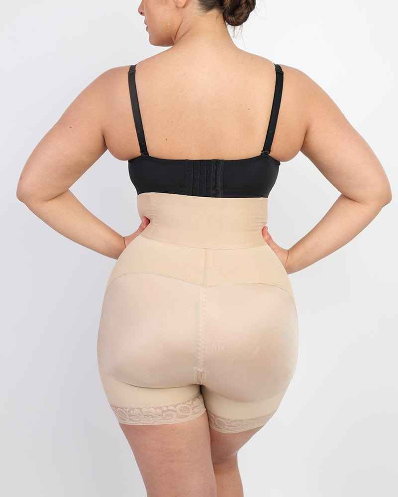 Bare Essentials High-Waist Shapewear Short - Black Lace