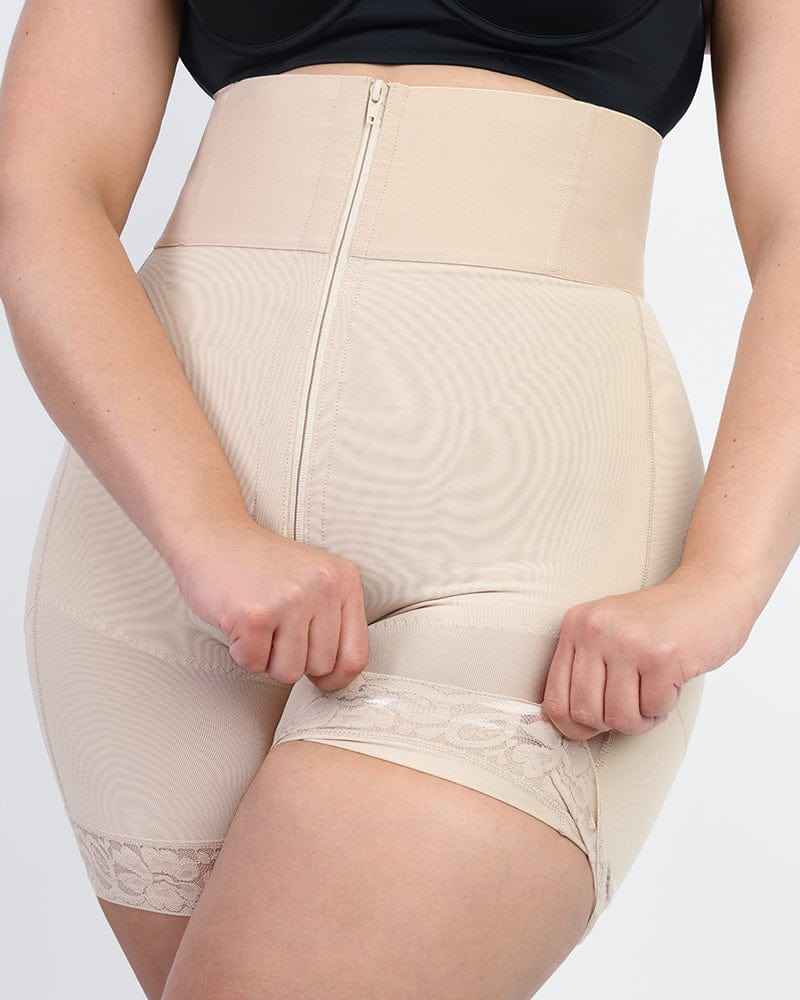 Bare Essentials High-Waist Shapewear Short - Black Lace