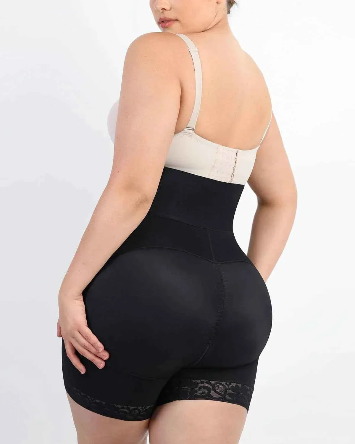 Bare Essentials High-Waist Shapewear Short - Black Lace