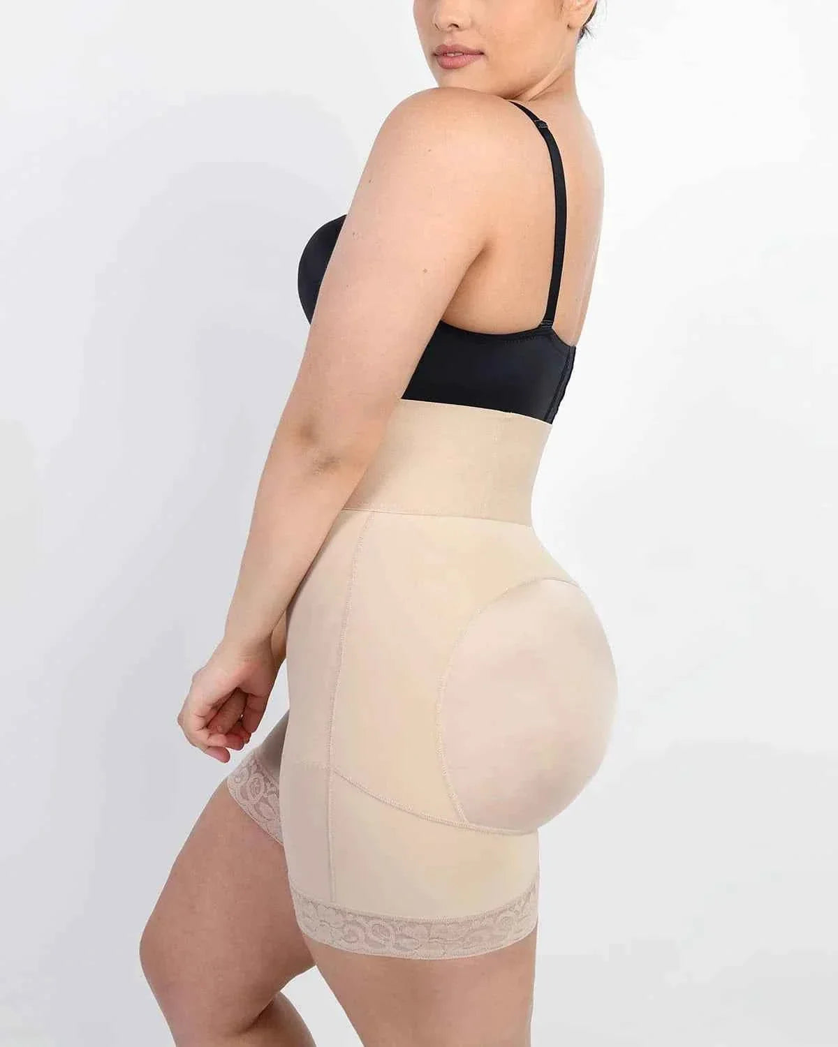 Bare Essentials High-Waist Shapewear Short - Black Lace