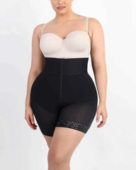 Bare Essentials High-Waist Shapewear Short - Black Lace