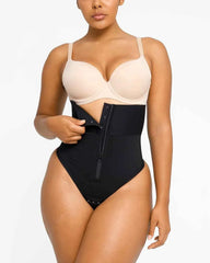 Bare Essentials High-Rise Thong - Black Sculpting Support