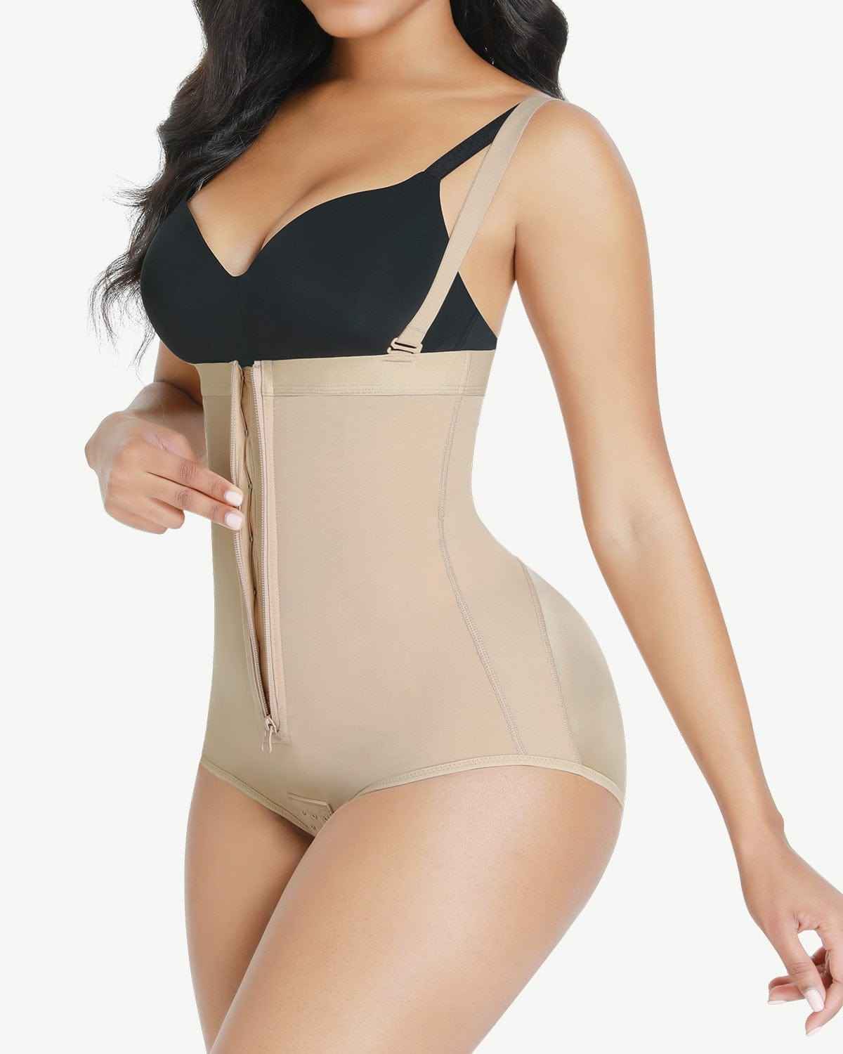 Bare Essentials High-Waisted Brief - Black Adjustable Straps