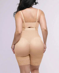 BOOT-YEAHâ„?High-Waisted Mini Dress - Polka Dot Lace