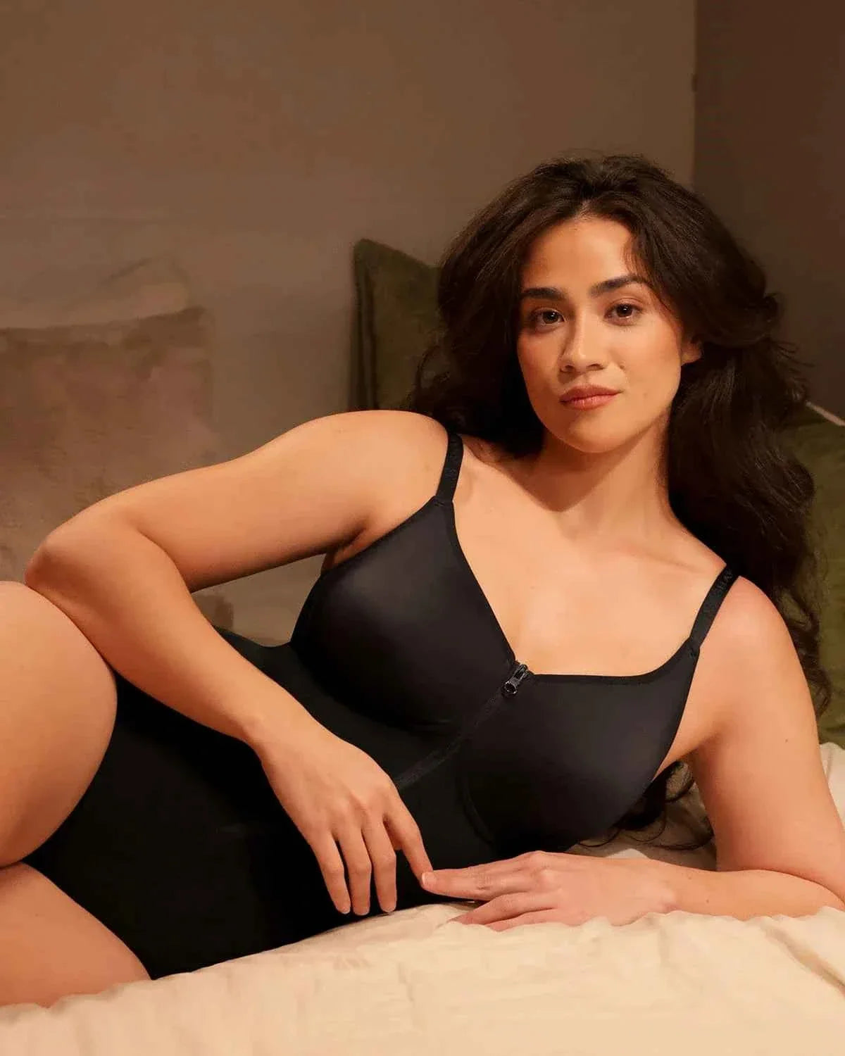 Bare Essentials Full Body Bodysuit - Black Lace Adjustable