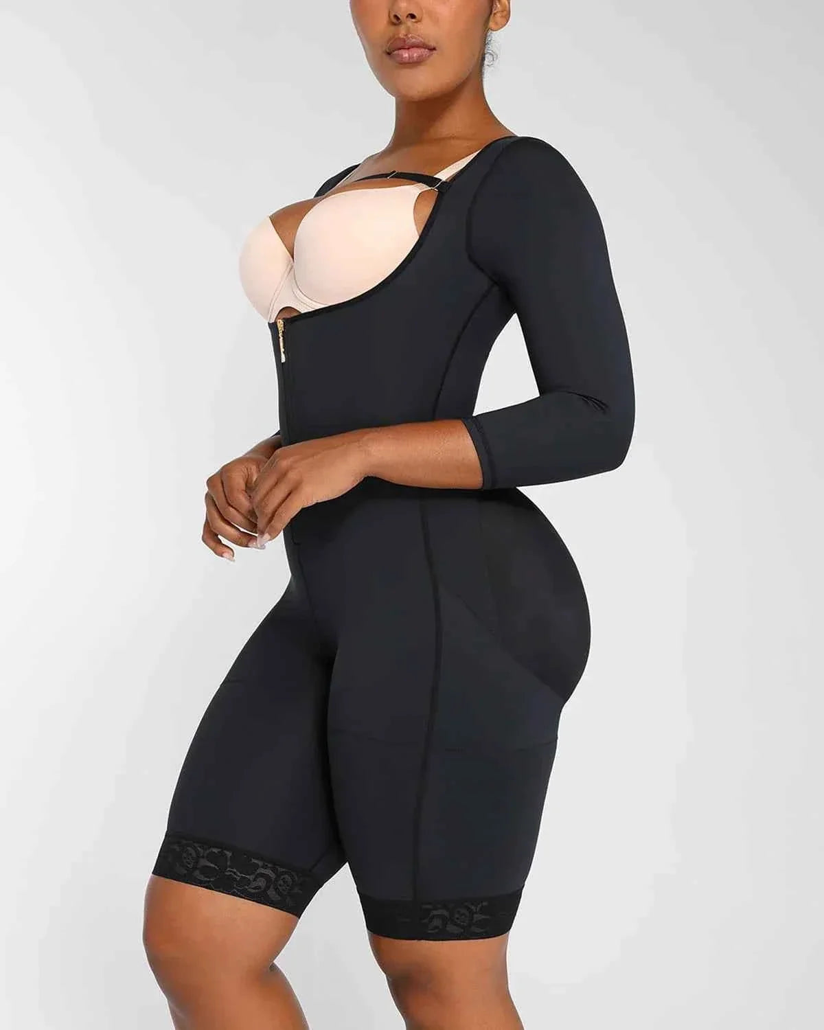 BOOT-YEAHâ„?Midi Bodysuit - Black Lace Butt-Lifting