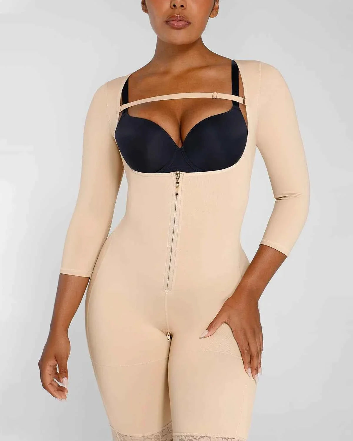 BOOT-YEAHâ„?Midi Bodysuit - Black Lace Butt-Lifting