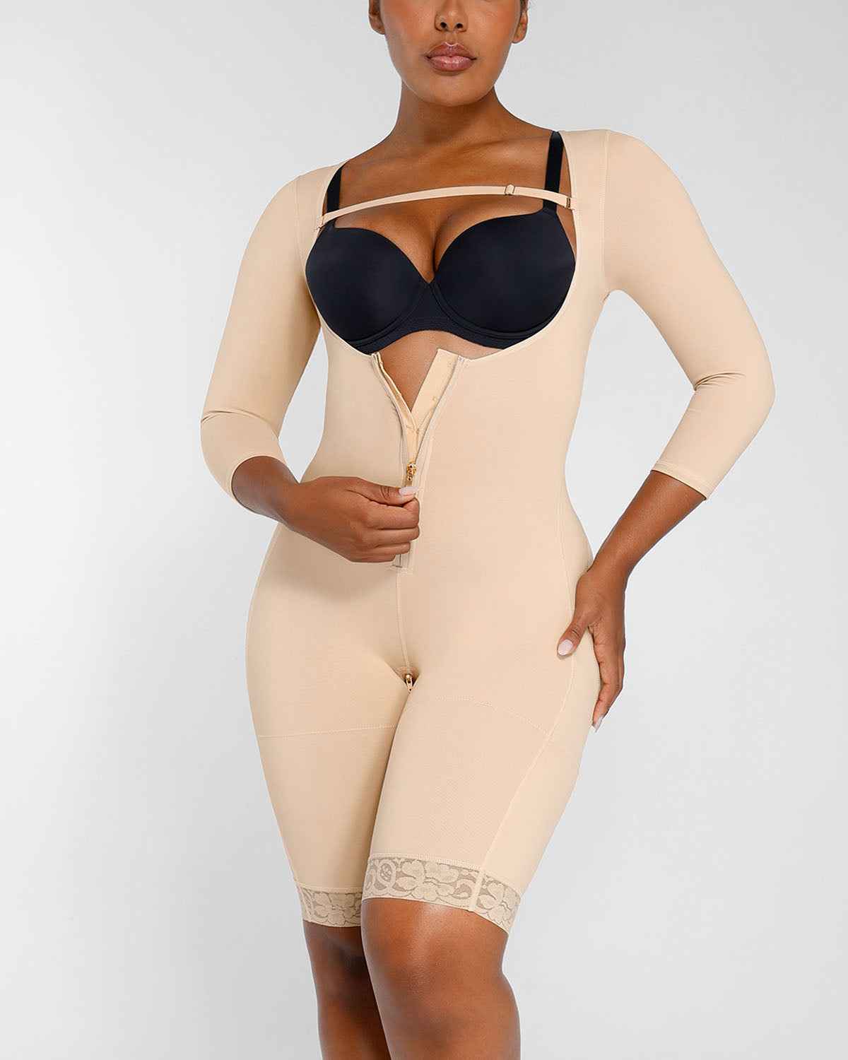BOOT-YEAHâ„?Midi Bodysuit - Black Lace Butt-Lifting
