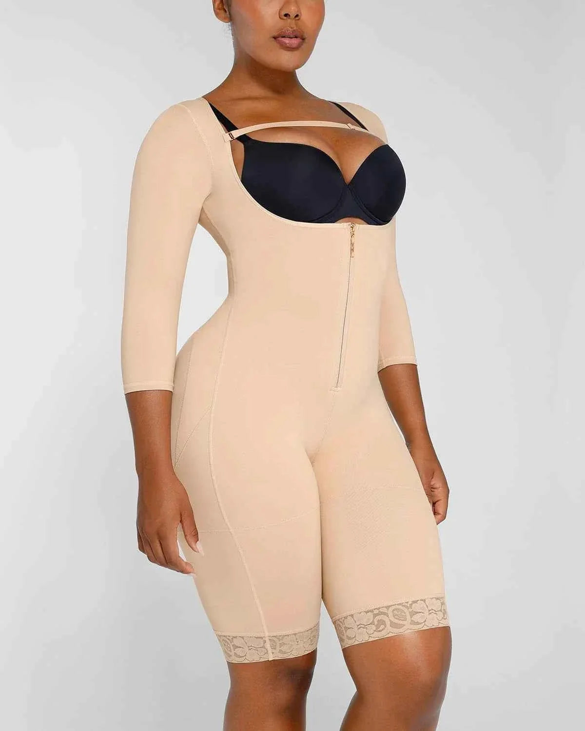 BOOT-YEAHâ„?Midi Bodysuit - Black Lace Butt-Lifting