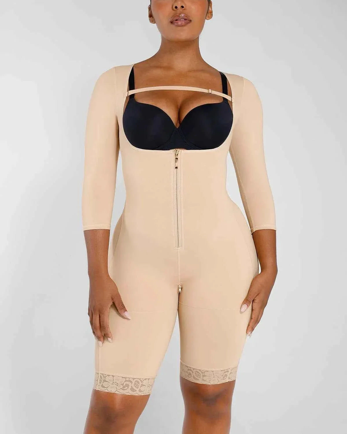 BOOT-YEAHâ„?Midi Bodysuit - Black Lace Butt-Lifting