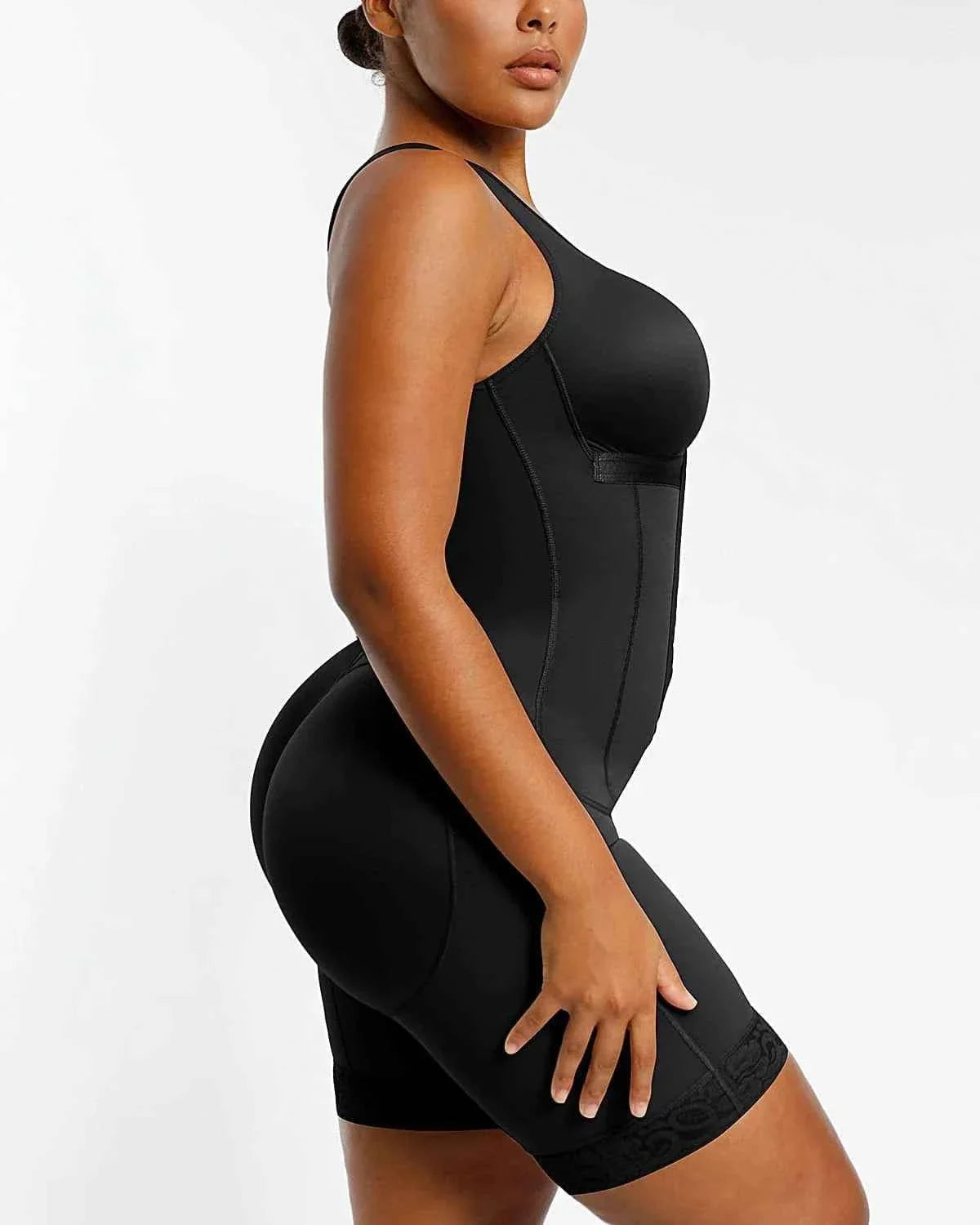 Smart Recovery Maxi Bodysuit - Black Lace Compression