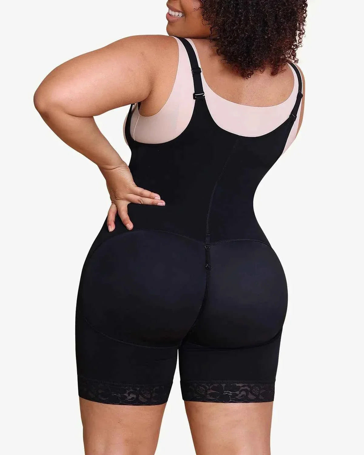 Smart Recovery Midi Bodysuit - Black Lace
