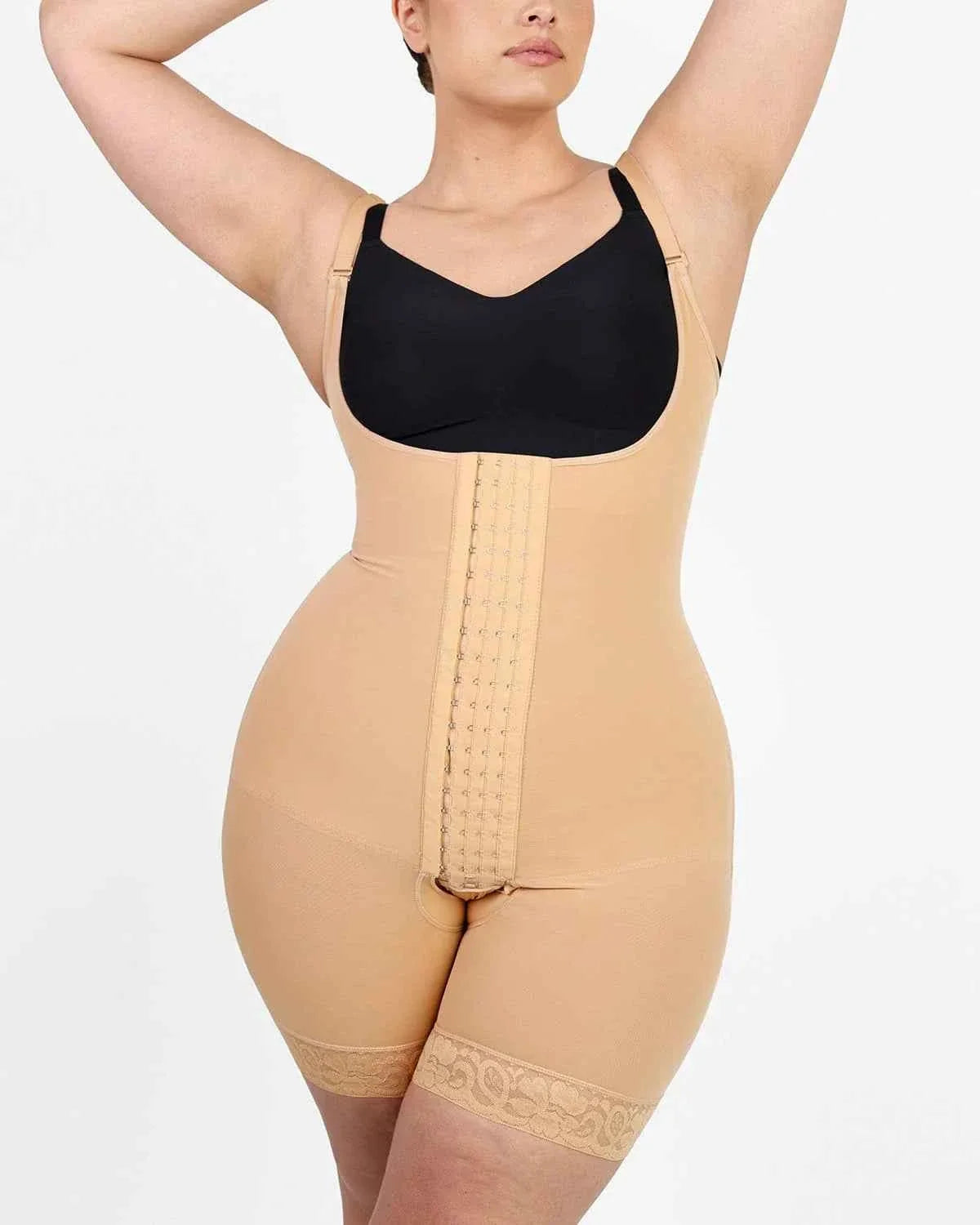 Smart Recovery Midi Bodysuit - Black Lace