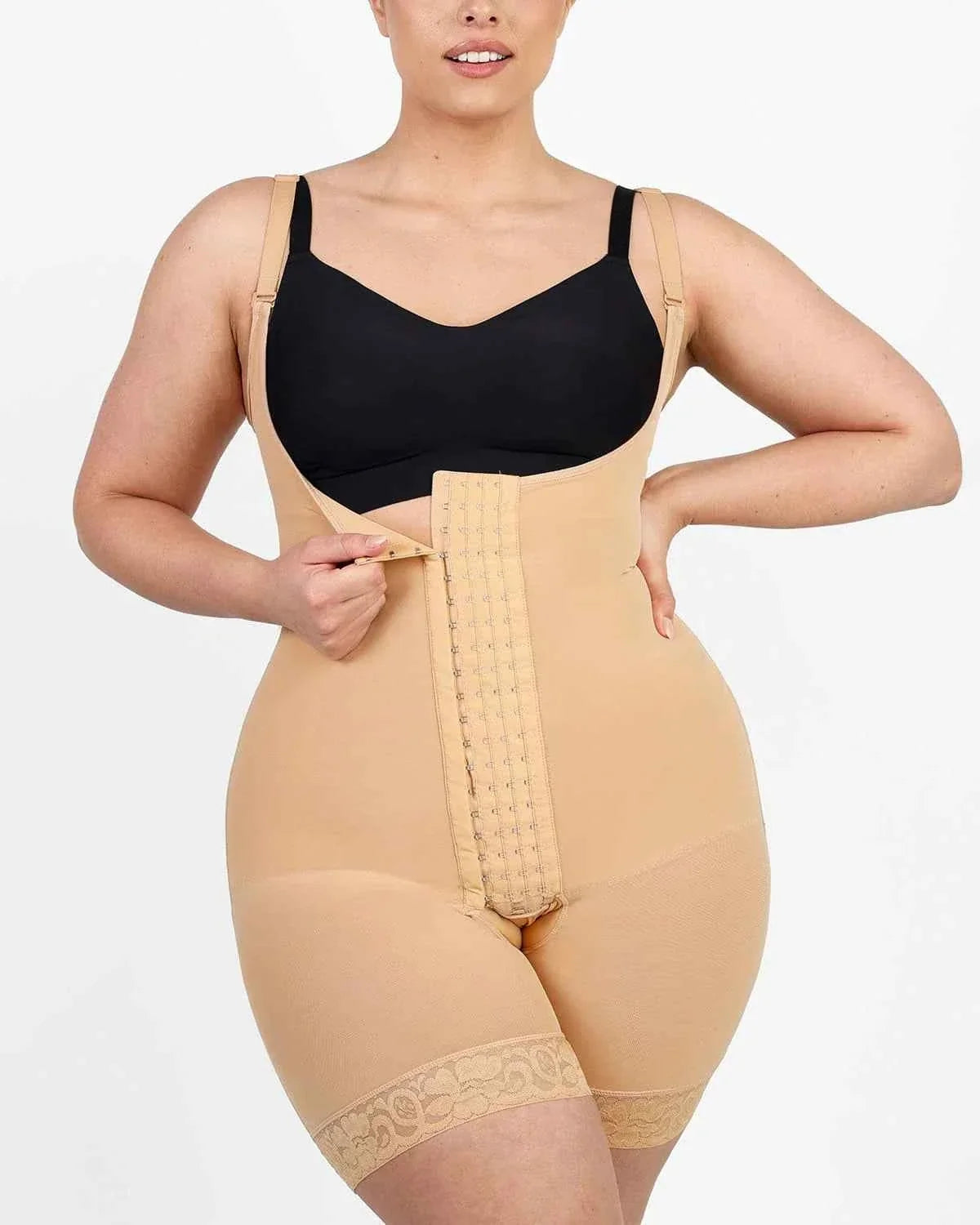 Smart Recovery Midi Bodysuit - Black Lace
