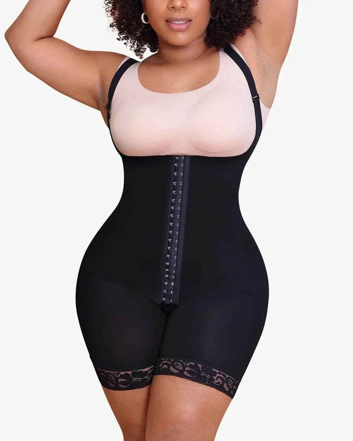 Smart Recovery Midi Bodysuit - Black Lace