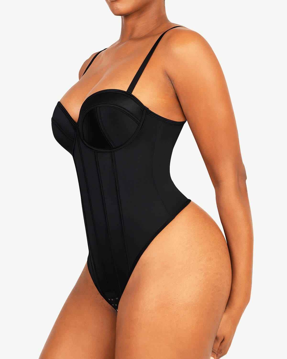 Bare Essentialsâ„?Midi Dress - Black Satin Underwire