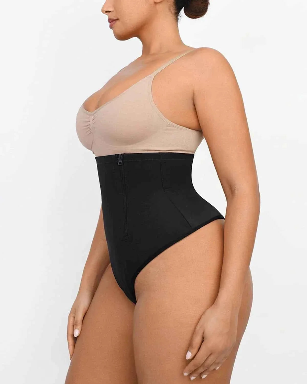 Bare Essentials AirSlim Thong - Black High Waist